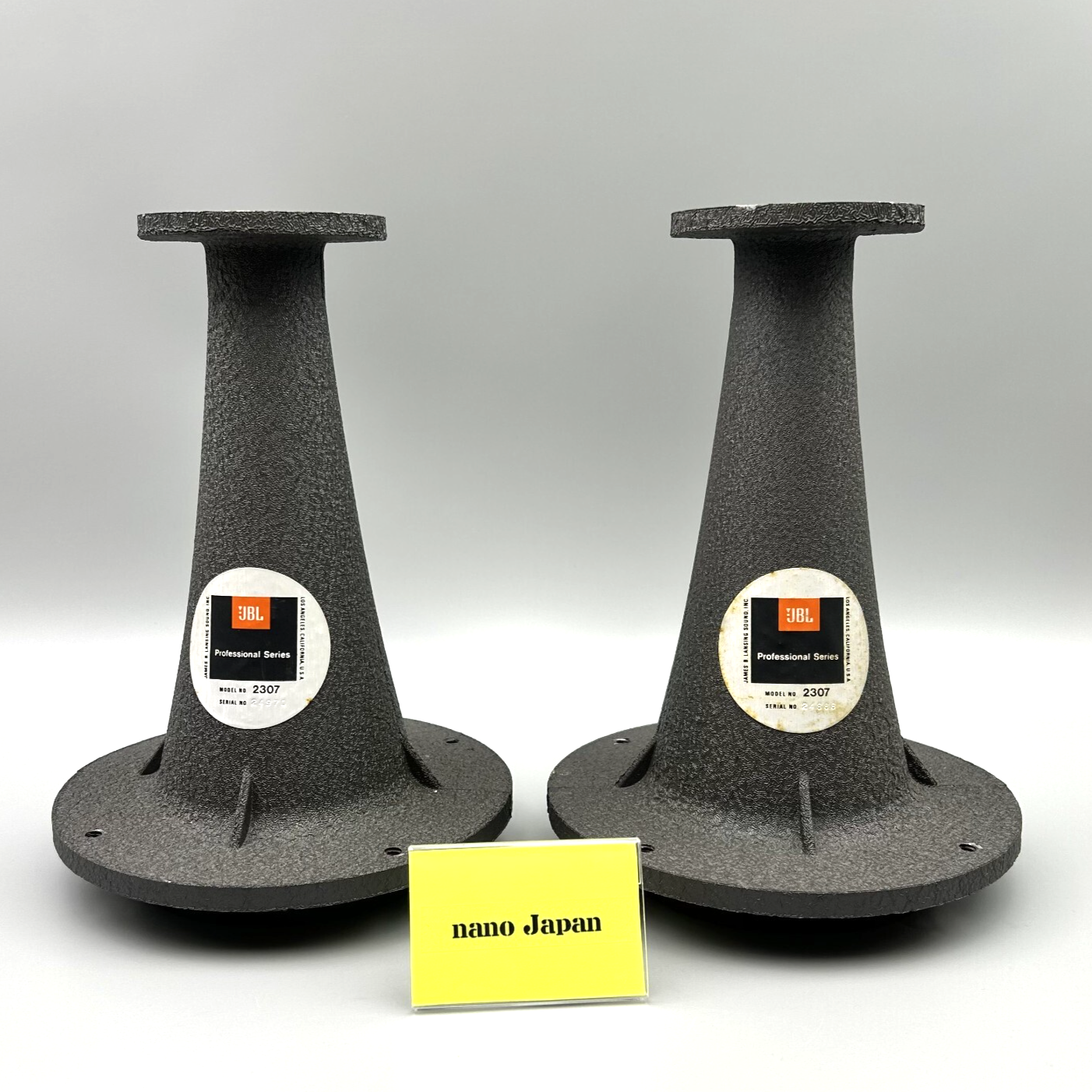 JBL 2307ホーン2本ペア JBL 2307 Speaker Horn Pair Set Exponential Horn Black 1.2kHz