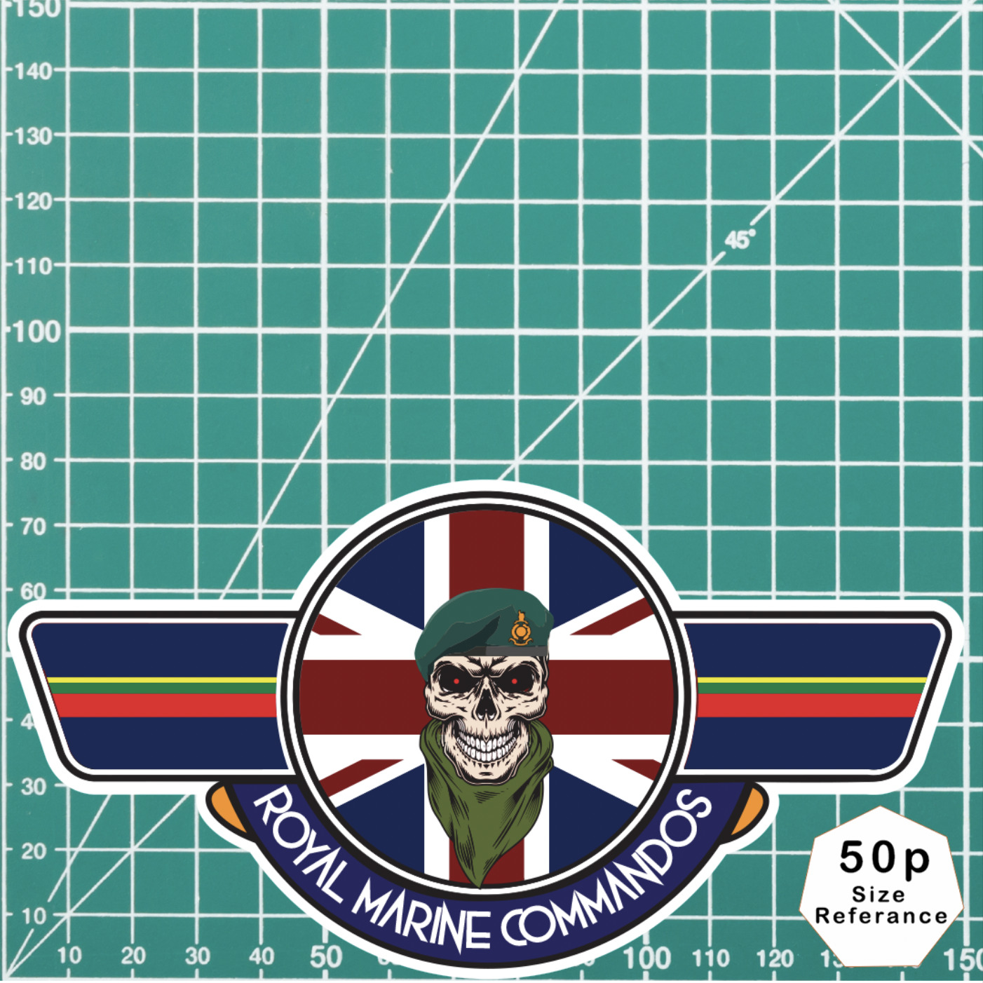 Royal Marines UV Laminated Vinyl Sticker - Wings - Picture 8 of 8