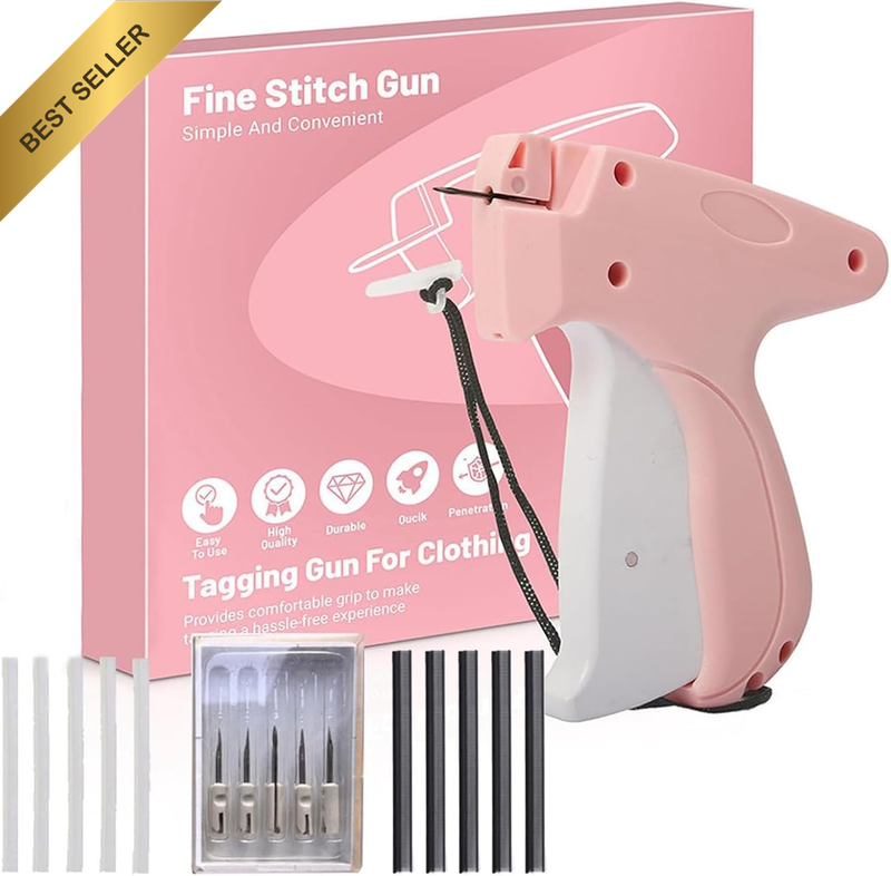 Stitch Gun for Clothes with 5 Needles & 2000 Fasteners – Quick Sewing Gun for Cl
