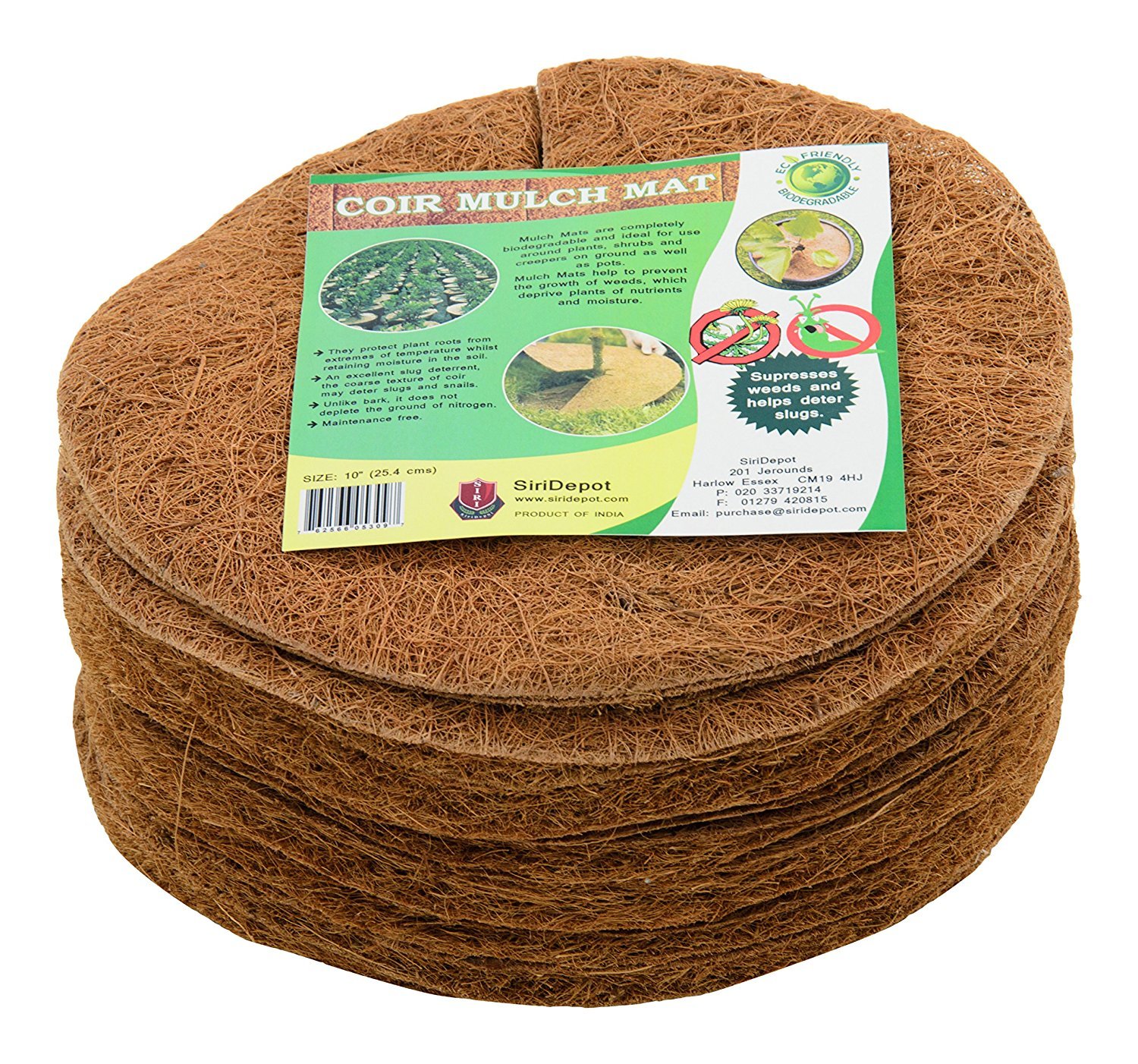 COCONUT COIR FIBRE MULCH MAT MOISTURE WEED FROST SLUGS CONTROL 30cms 5