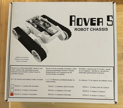Robot Chassis Rover 5 | With 4 motors and 4 encoders | For Arduino Raspberry PI