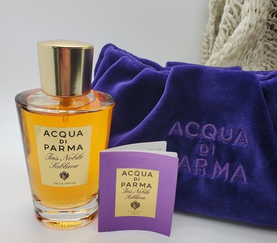 Acqua di Parma EXCLUSIVE IRIS NOBILE SUBLIME 2.5oz Purple Velvet Pouch NEW *RARE