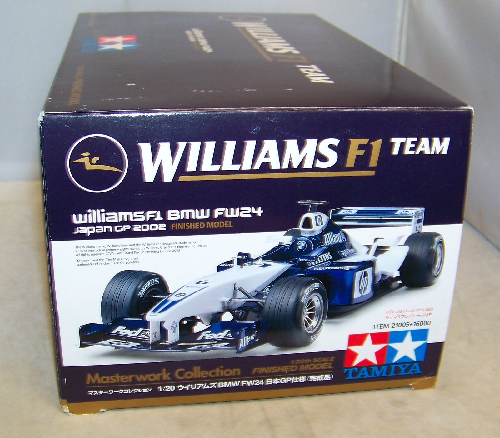1:20 TAMIYA MASTERWORKS WILIAMS F1 BMW FW24 JAPAN GP 2002 #6 1:20 TAMIYA MASTERWORKS WILIAMS F1 BMW FW24 JAPAN GP 2002 #6