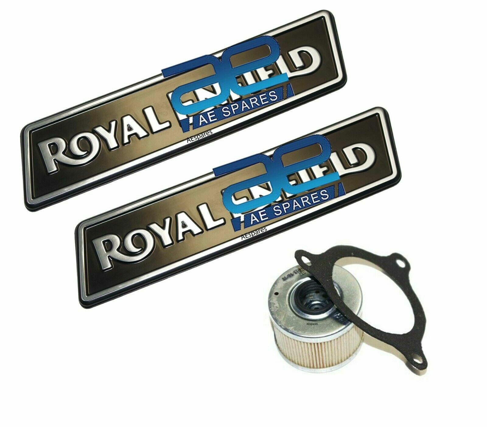 Top Frame Decals LH and RH Pair With Free Oil Filter For Royal Enfield Himalayan 411