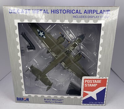 Daron Postage Stamp  Diecast Airplane New in Box B-25 Mitchell  Betty s Dream 