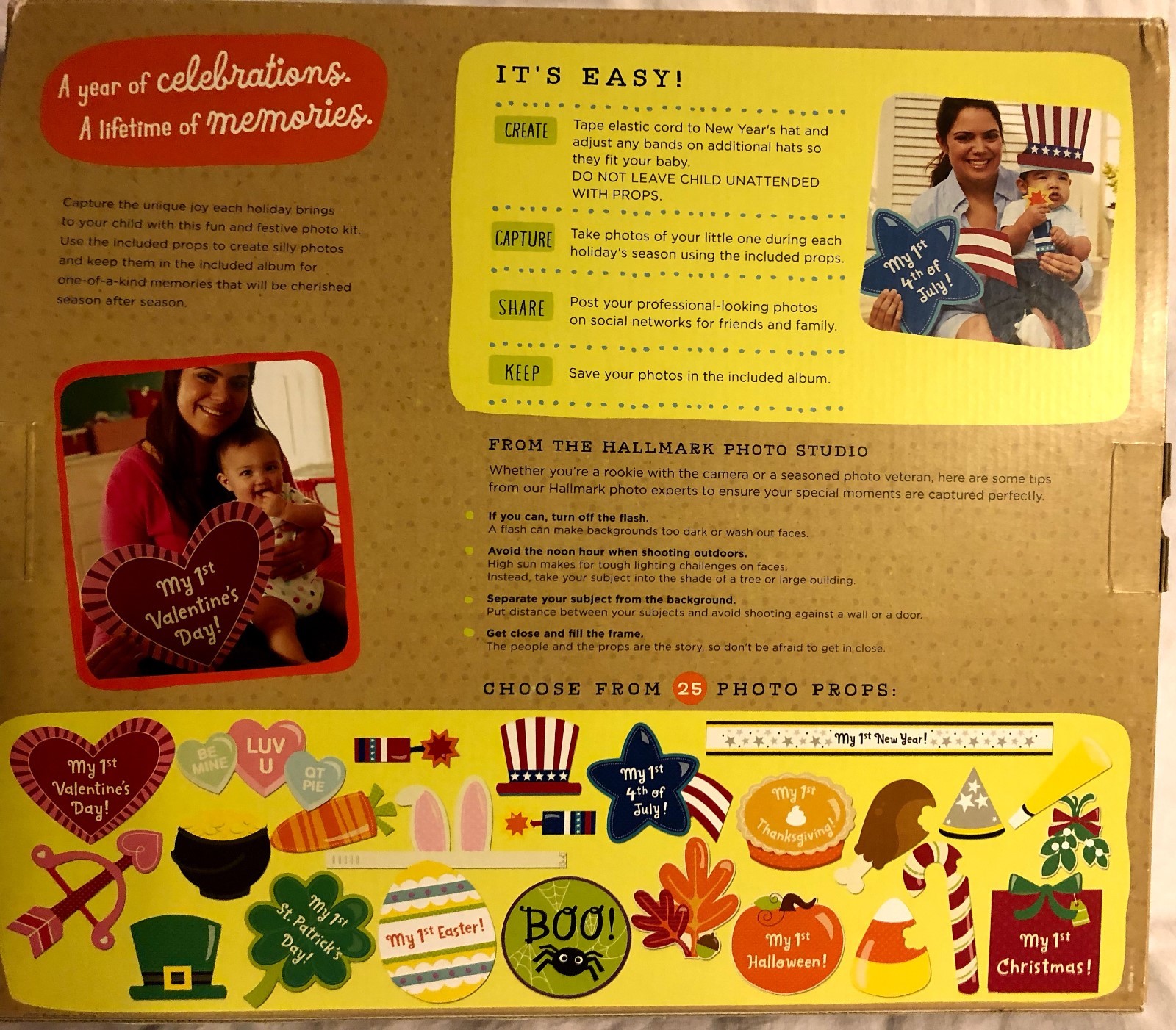 Hallmark Pics N Props Baby's First Holidays Kit Photo Booth Photo Album Gifts
