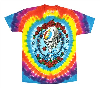 Grateful Dead Shirt Men's X-Large Tie Dye Roses Tee T-Shirt Dead Head Gift