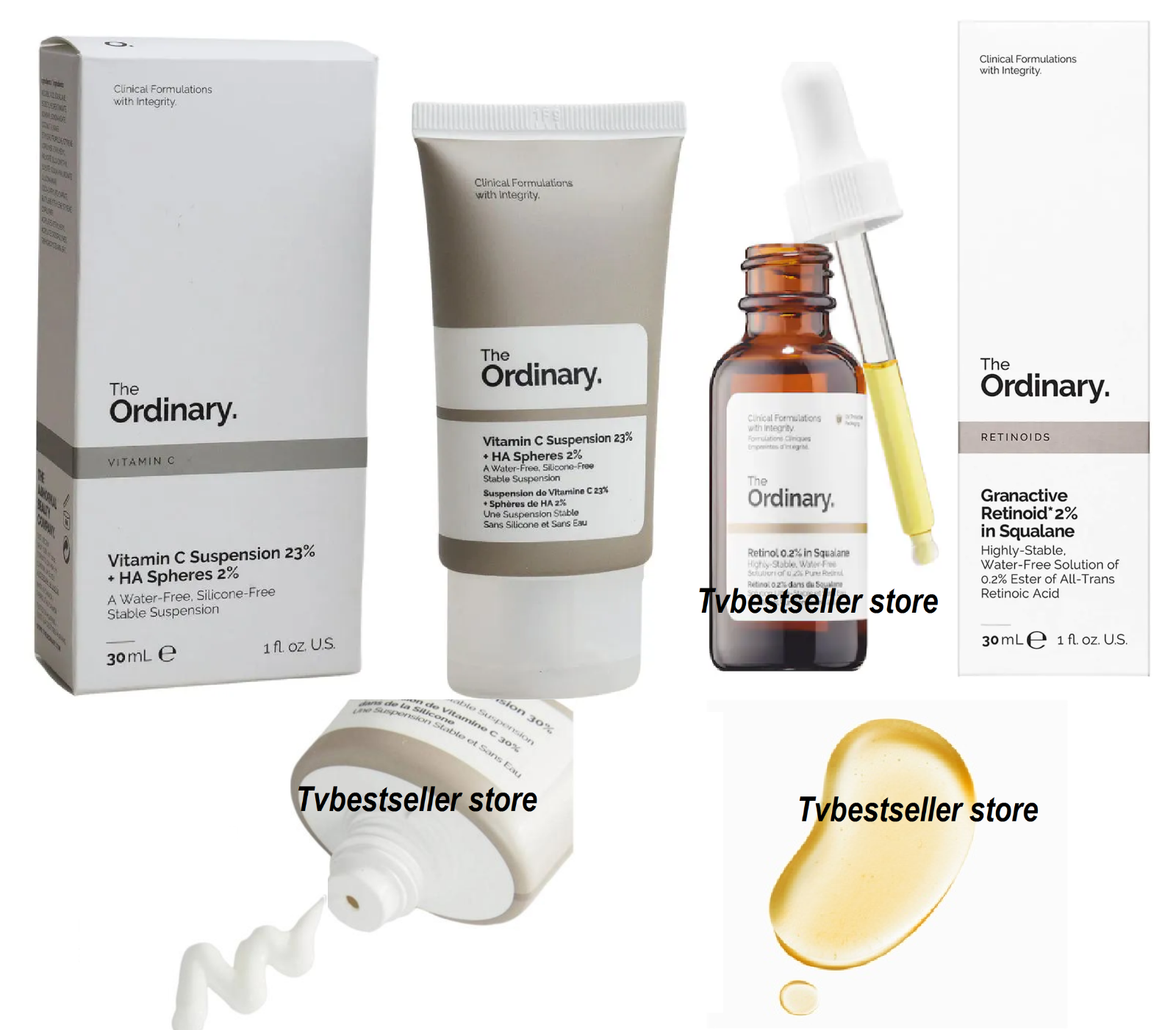 1 The Ordinary Vitamin C Suspension 30% 30ml & 1 The Ordinary Retinol 0.2% 30ml