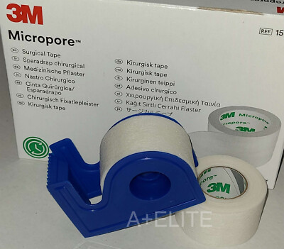 3M MICROPORE Paper Surgical Tape With Dispenser 1