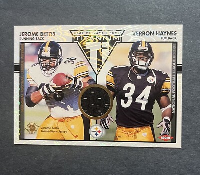 2002 Private Stock Titanium /1000 Jerome Bettis Verron Haynes #157 Rookie RC HOF