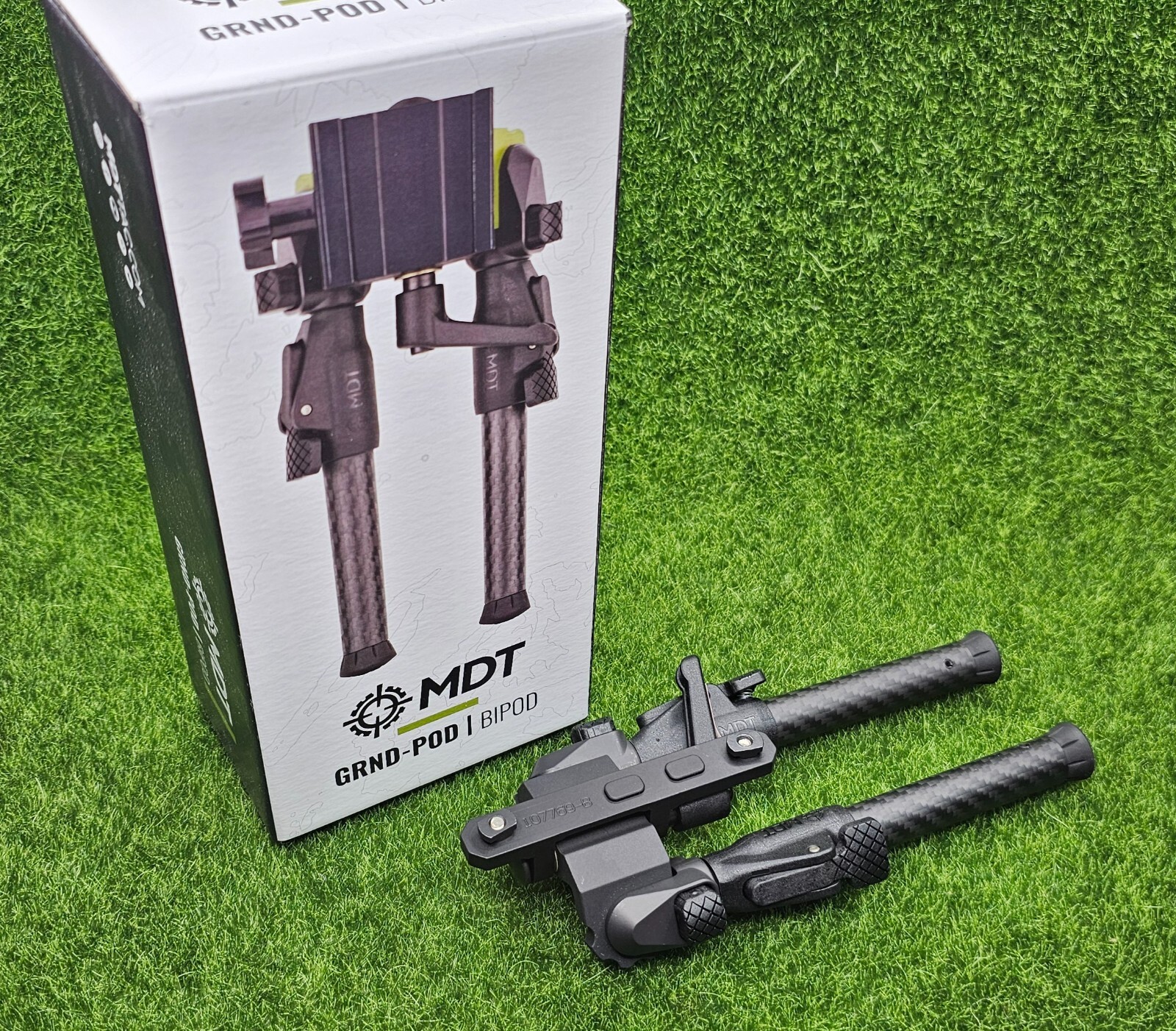 MDT GRND-POD Bipod M-LOK Mount, Carbon Fiber Legs, Black