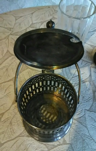 VINTAGE SILVER PLATE JAM SERVER. 