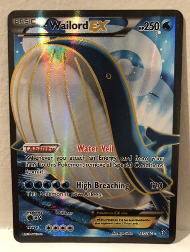 Pokemon PRIMAL CLASH Wailord EX 147/160 Full Art Holo Foil