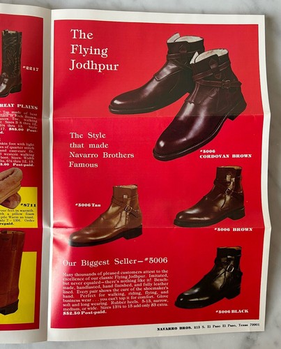 Navarro Brothers Flying Jodhpurs Black Leather Men's Boots Size 10.5 Vintage NEW