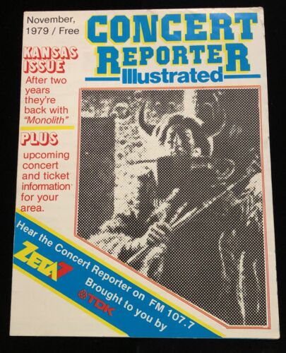 KANSAS / 1979 ZETA 7 RADIO STATION ORIGINAL CONCERT REPORTER & FOLD OUT POSTER  