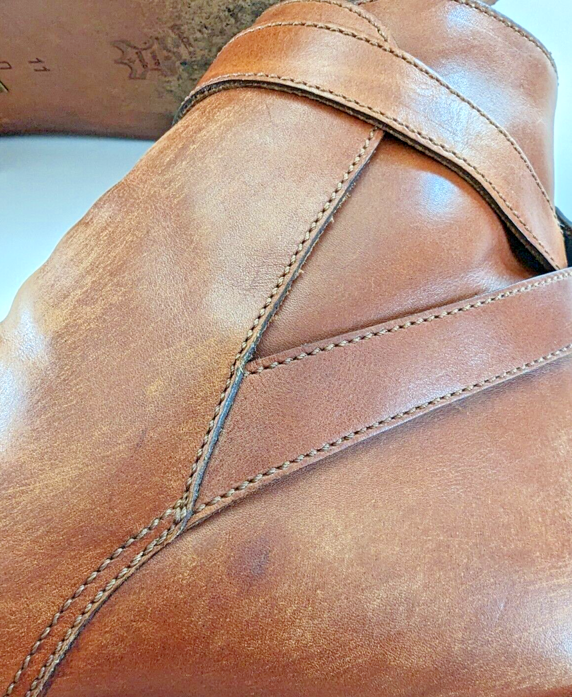 GUCCI Mens Distressed Leather Brown Hipster Moto Boots US Size 11D Made In Italy