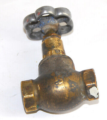 Large Vintage 34 Jenkins Gate Valve Pipe Industrial Brass Plumbing Fitting Steampunk Repurpose Garden Art Installation Spigot Handle