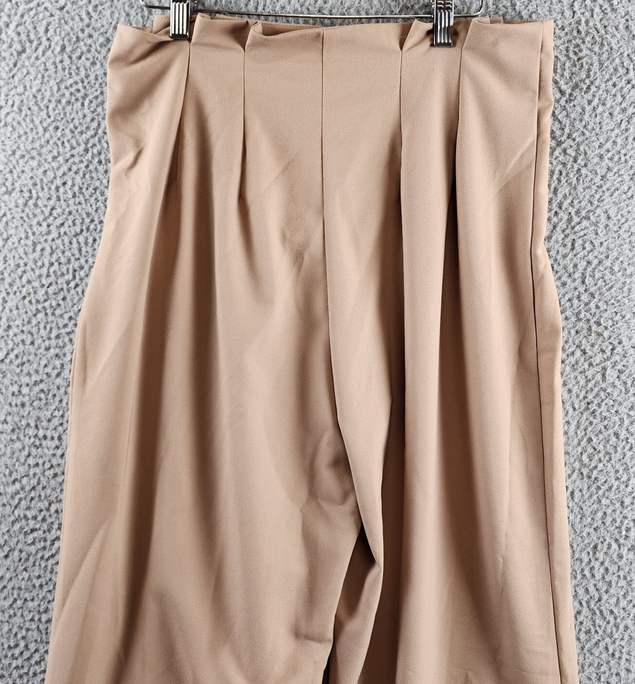 AQUA Pleated Front & Back Wide-Leg Ankle Pants Women's XL Coco Zipper Closure - Picture 6 of 12
