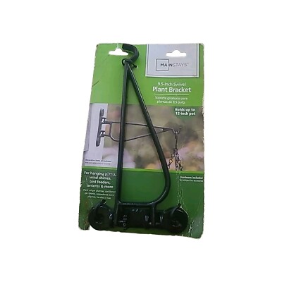 Mainstays Swivel  9.5'' Black Iron  Plant Bracket  w/hardware