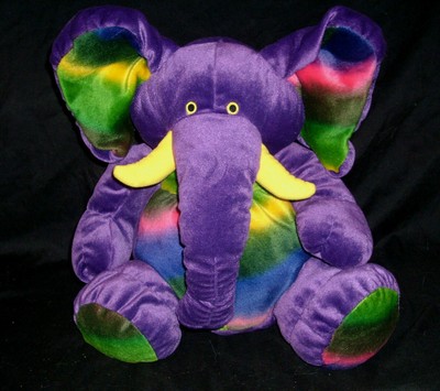 rainbow elephant stuffed animal