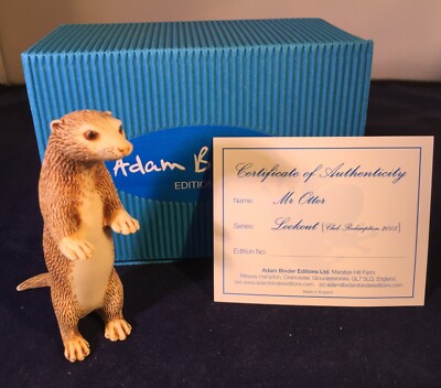 Harmony Kingdom Artist  Adam Binder ~Mr. Otter~Lookout ~ NIB ~ Signed