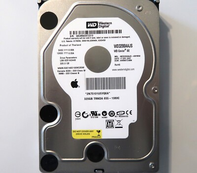 WD WD3200AAJS-40VWA0 HHRNHT2ABN (WCARW) Thailand 3.5'' 320gb Sata HDD DEC-2007