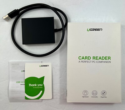 Ugreen USB 3.0 Card  Reader 2 Cards Simultaneously A5*6 New Opened Box  S3