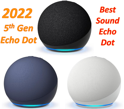 Echo Dot Smart Speaker(5th Gen, 2022 Released) Bigger Vibrant Sound  Alexa