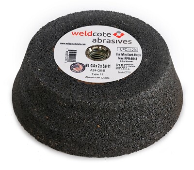 6/4-3/4 X 2 X 5/8-11 Resin Grinding and Snagging Cup Wheel Choice of Grain/Grit 