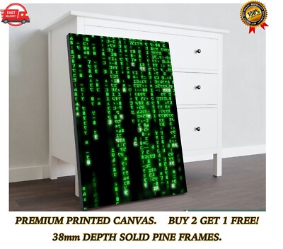 The Matrix Code Classic Movie Large CANVAS Art Print Gift A0 A1 A2 A3 A4