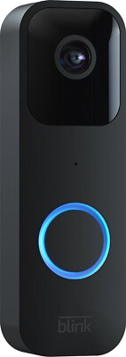 Blink - Smart Wifi Video Doorbell Wired/Battery Operated - Black