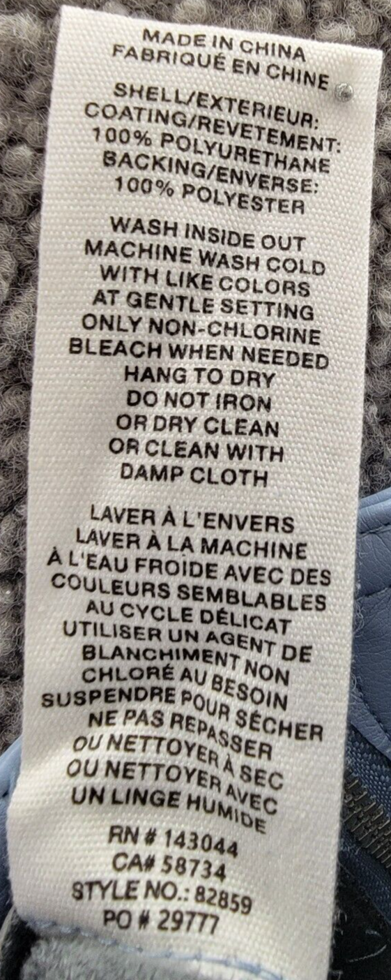Avec Les Filles Double Front-Zip Wide-Leg Faux-Leather Pants Womens 4 Slate Blue - Picture 15 of 17