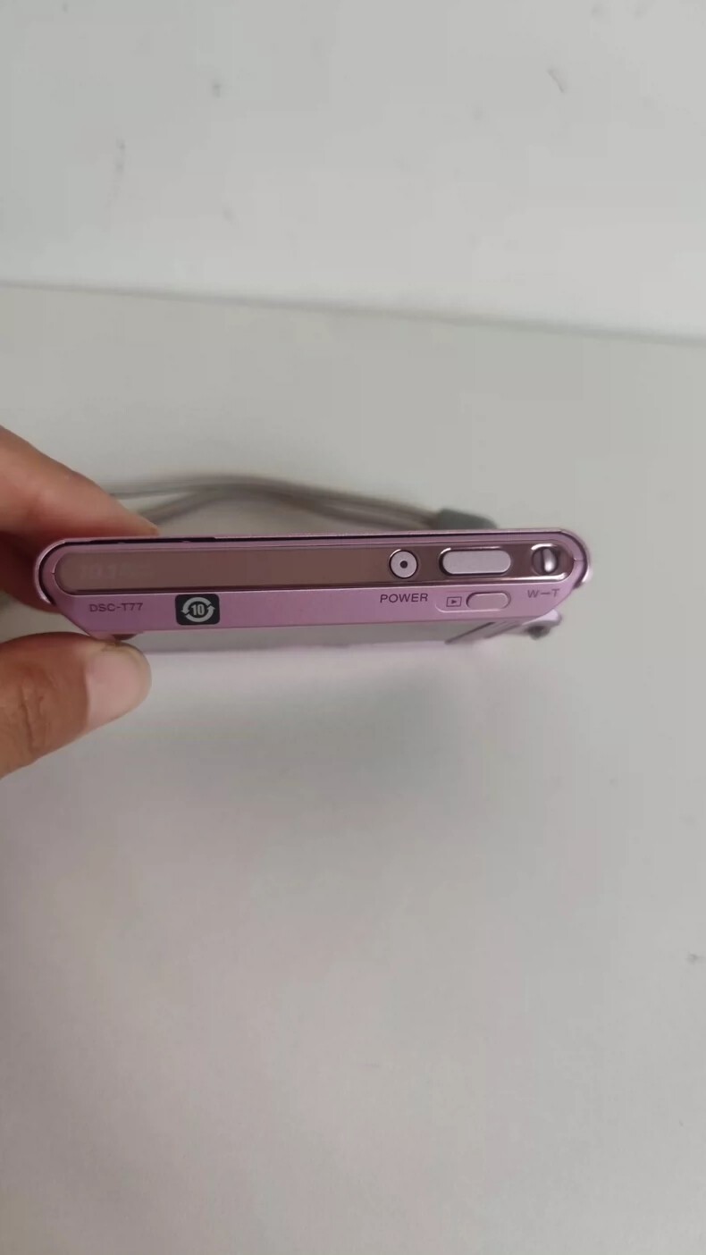SONY Cyber Shot DSC-T77 PINK 10.1MP Camera w/Battery Charger