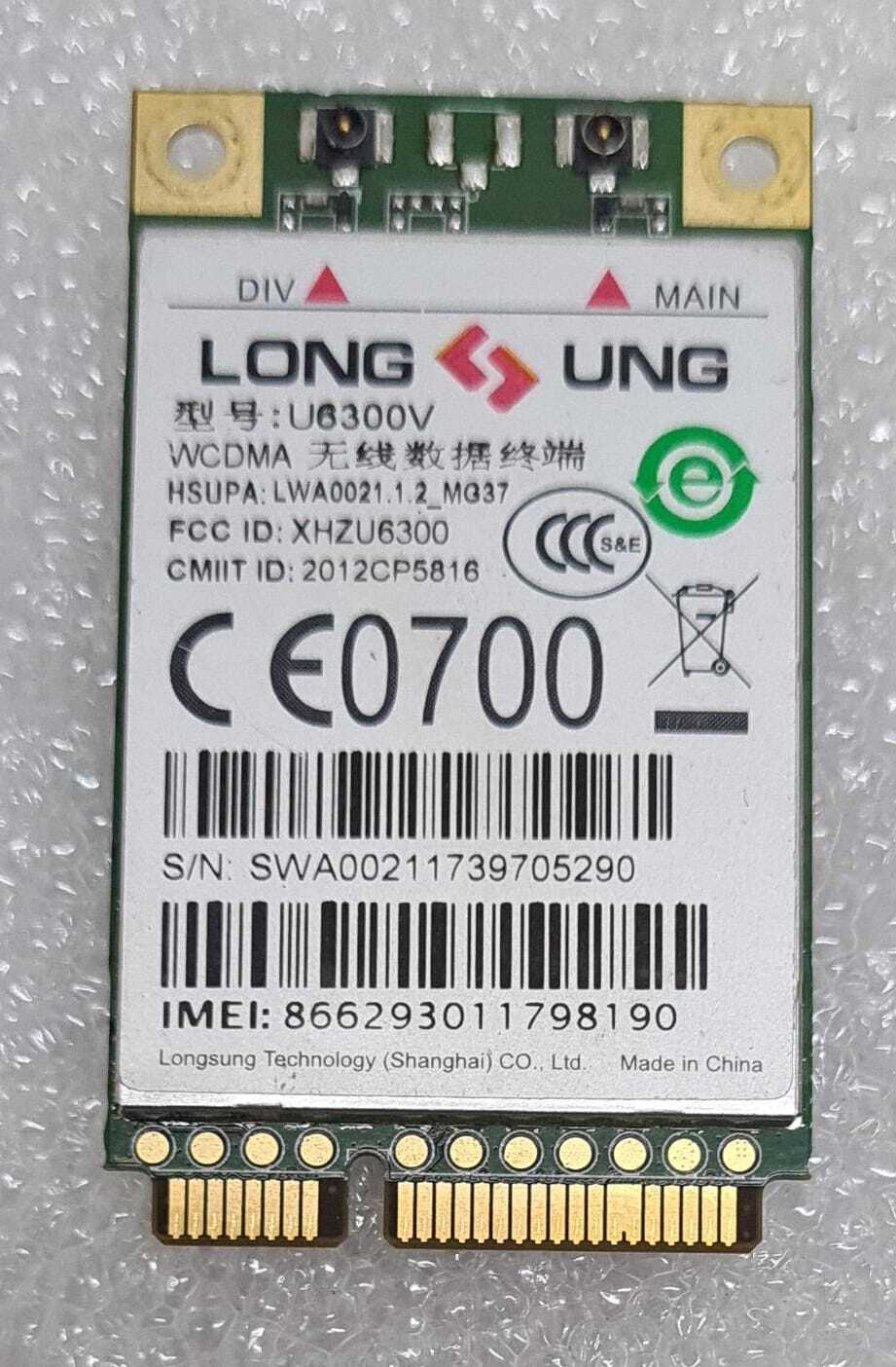 LongSung U6300V XHZU6300 3G WCDMA HSPA Mini PCIe Wireless