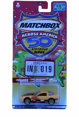 Matchbox ACROSS AMERICA 50th Birthday Indiana 1997 Chevrolet Corvette