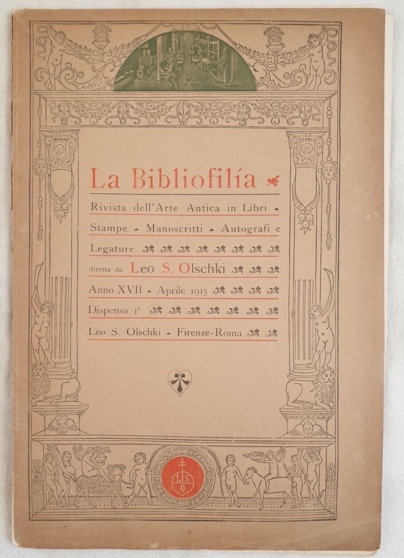 Le Bibliophilie Leo Olschki Avril 1915 Antonio Cornazano Le Housse DellâArt