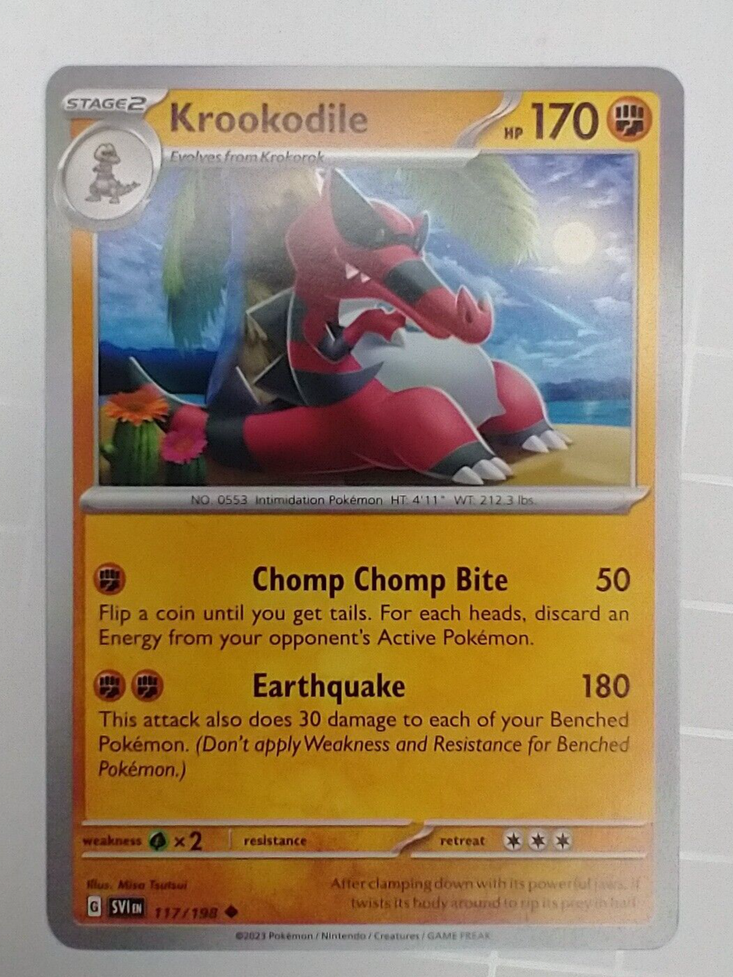 Pokémon TCG Scarlet & Violet 117/198 Krookodile Uncommon