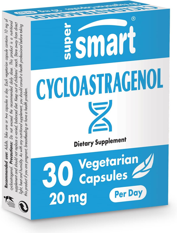 Supersmart Cycloastragenol Maximum Strength 25Mg per Day (98% Purity) DNA & Telo