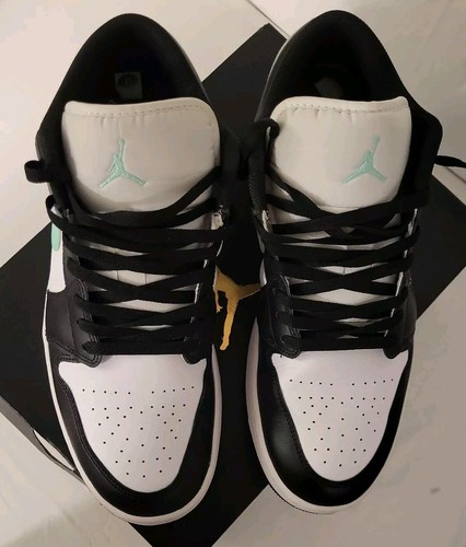 Nike Men's Air Jordan 1 Low Green Glow White/Black/Mint
