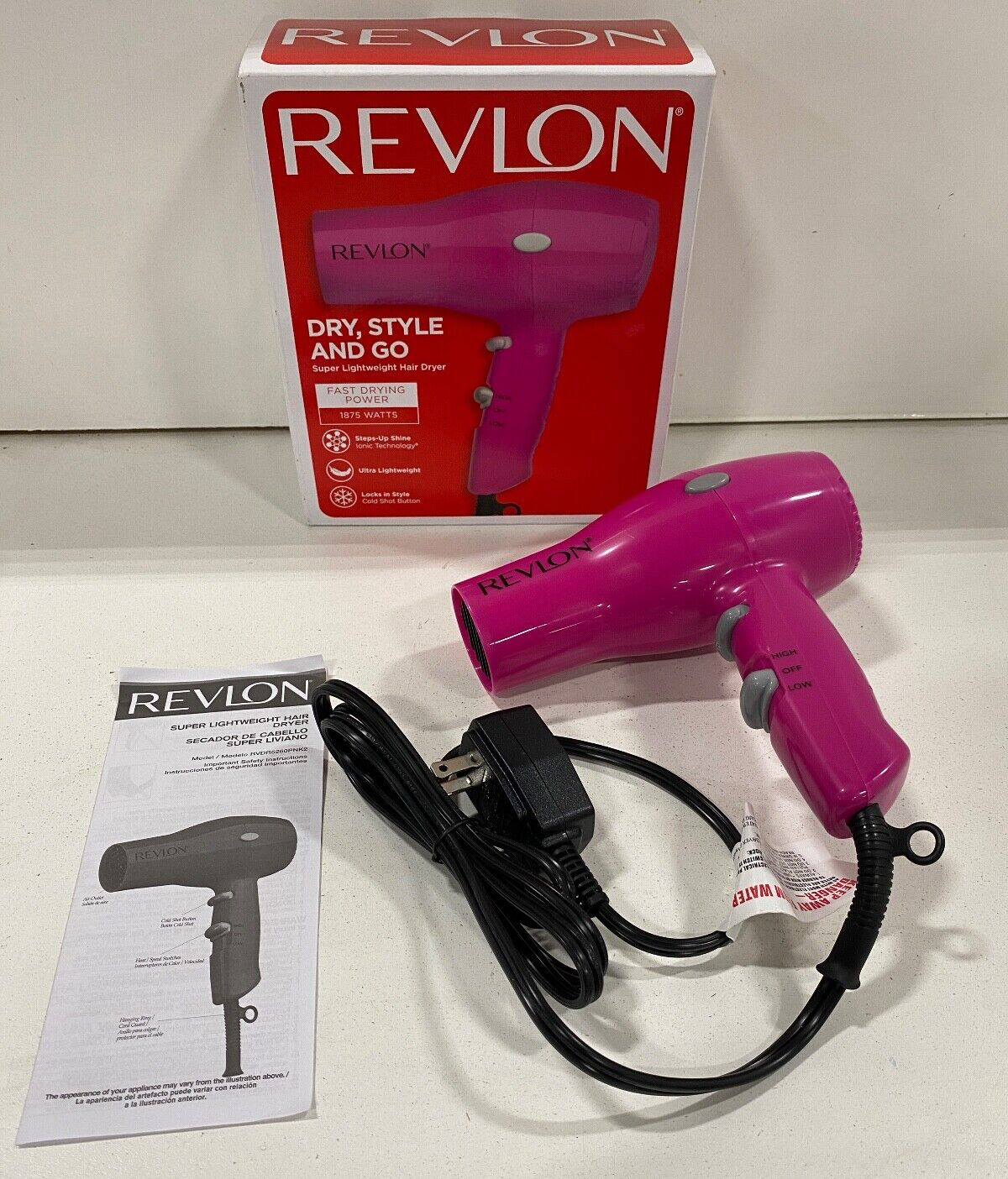 Blower 1875w Heat Professional Fan Styler Dry Cool Blow Shot