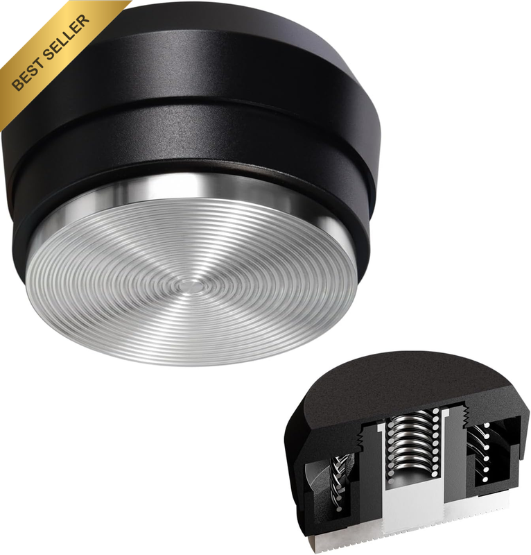 53.3Mm Palm Tamper, Espresso 30Lbs Clibrated Spring Loaded Puck Tamper with Stai