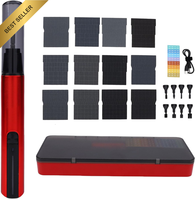 Mini Reciprocating Detail Sander Pen USB Quick Charge (20Min) with 8 Multi Shape