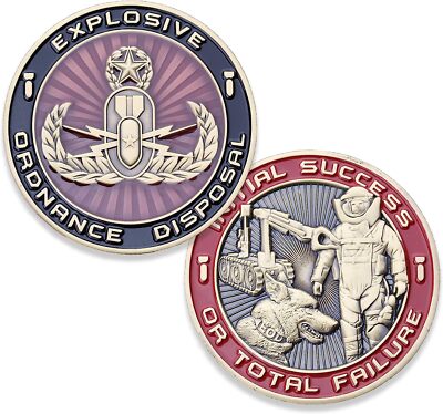 チャレンジコイン　米海軍EOD チャレンジコイン 紋章 アメリカ海軍省 記念メダル Challenge
