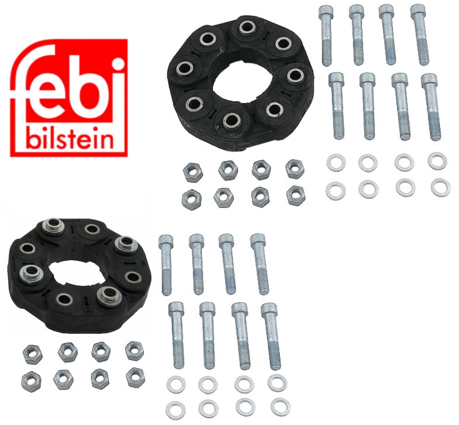 Driveshaft Flex Joint Disc Kit Front & Rear OEM Febi Mercedes S550 E CL