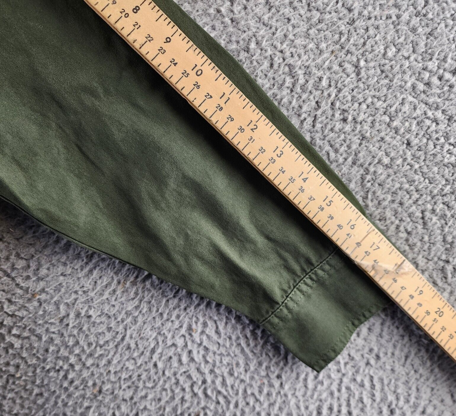 Veronica Beard Keston Twill Snap Front Shirtdress Women 10 Army Green 3/4 Sleeve - Picture 10 of 16