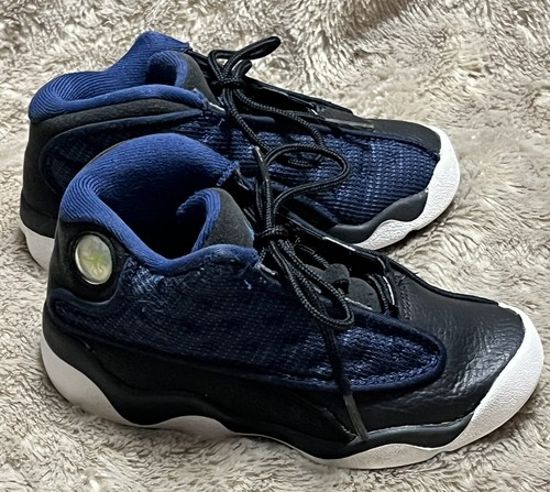 Nike Air Jordan 13 Retro Brave Blue ジョーダン 13 Nike Air Jordan 13 Retro Navy Brave Blue Hi Top Sneakers