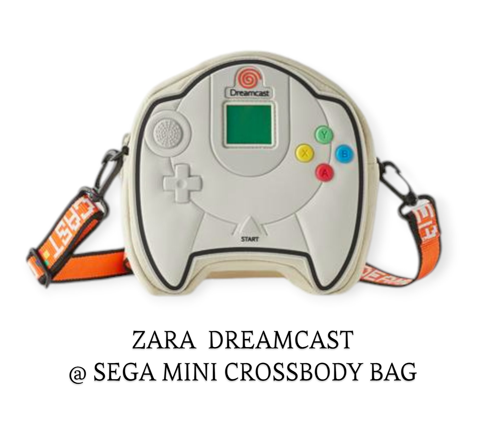 ZARA DREAMCAST SEGA MINI CROSSBODY BAG white Orange JAPAN ZARA DREAMCAST SEGA MINI CROSSBODY BAG white Orange JAPAN