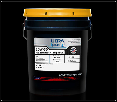 Ultra1Plus SAE 20W-50 Full Synthetic 4T Engine Oil SN JASO MA2 (5 Gallon Pail)
