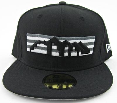 NEW! New Era 59Fifty Denver Nuggets Black Fitted Cap 7 1/2