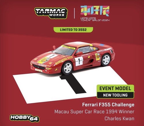 Tarmac Works Ferrari F355 Challenge Macau Super Car Race